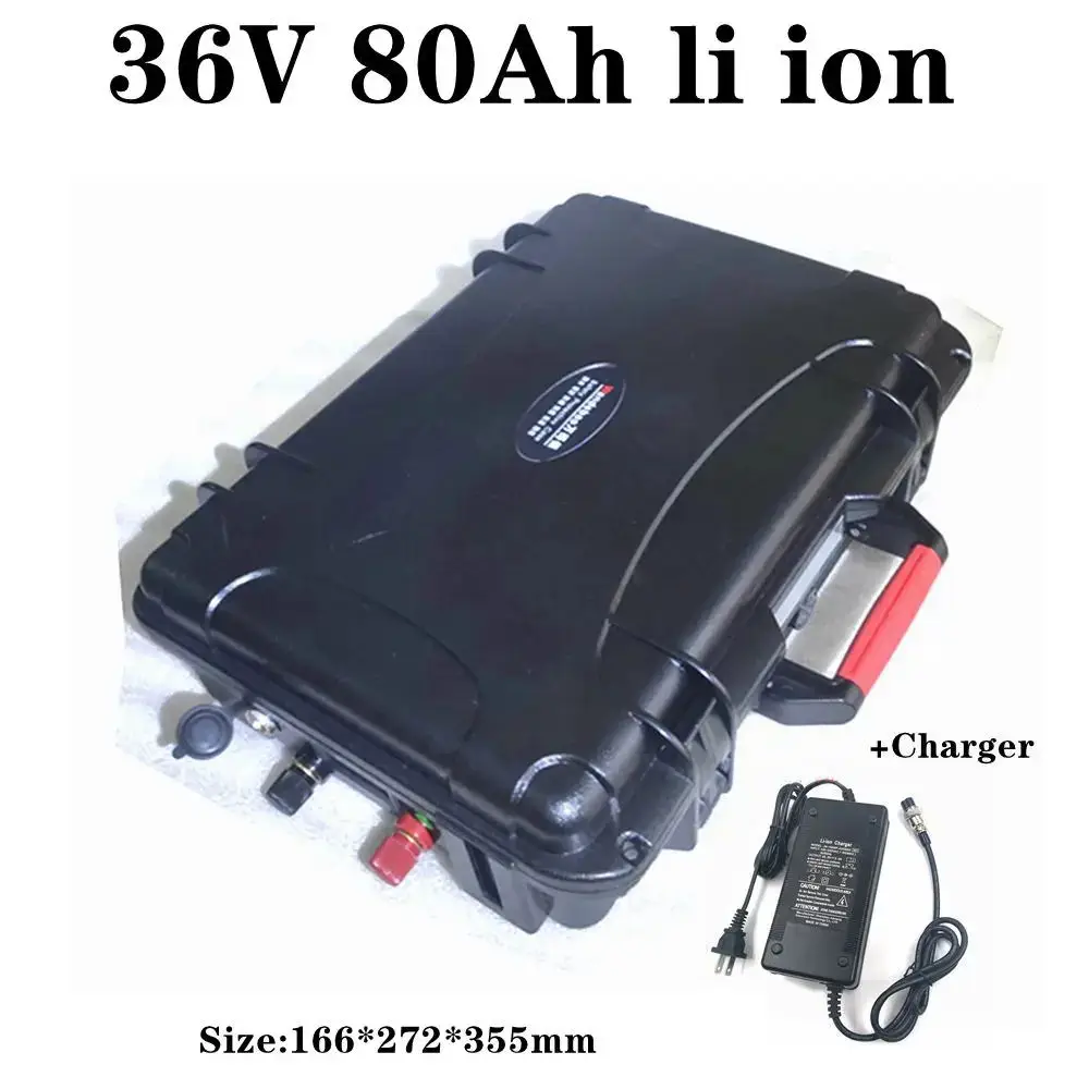 

Battis power 36v 80ah lithium ion battery BMS durable + 10A charger