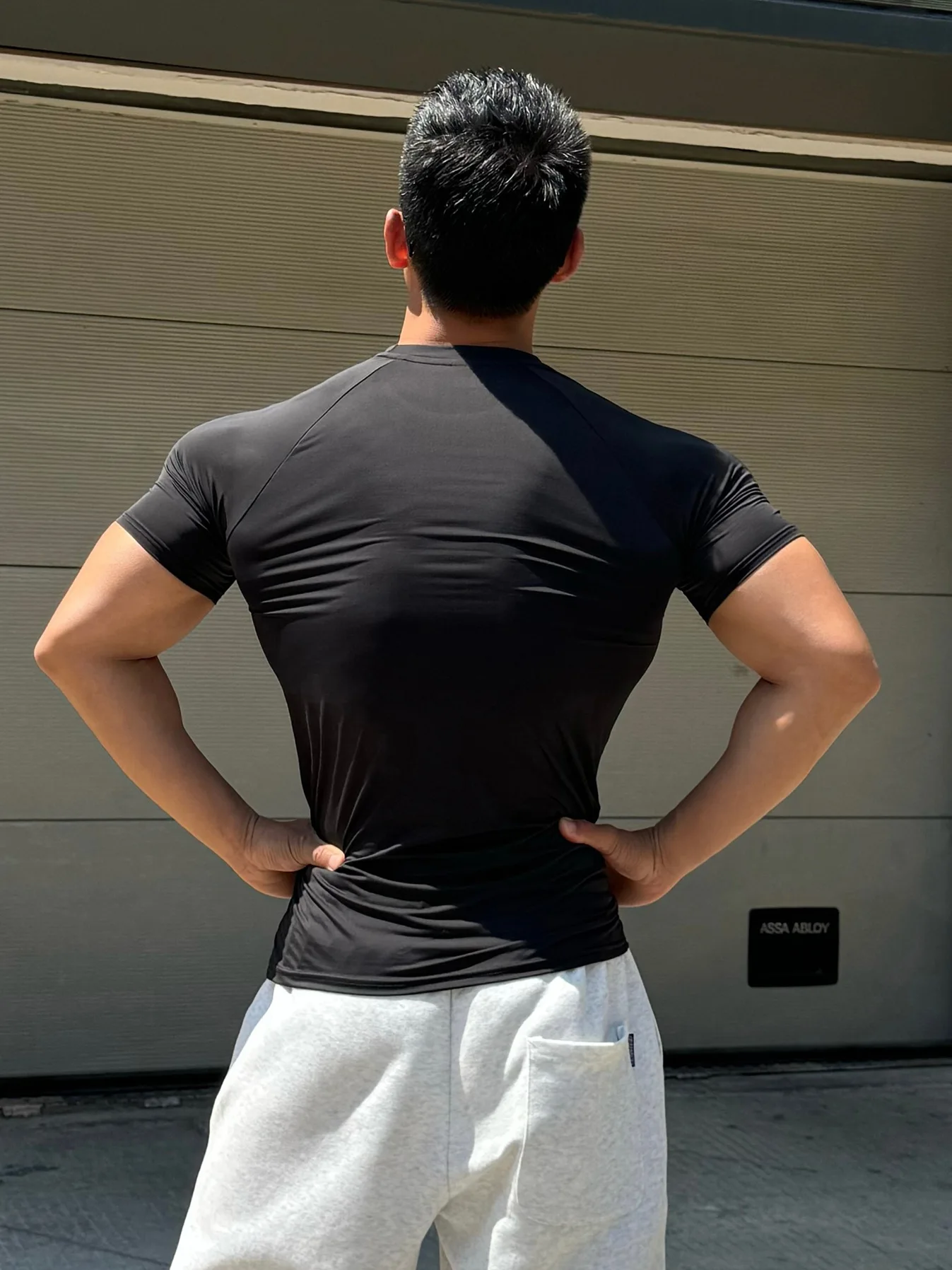 Fitness Exercise Sleeveless Short-sleeved Basketball Running Training Sun-bleached Plain Weave Stretch Sports T-shirt