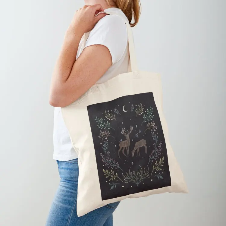 

Deers in the Moonlight Tote Bag Big bag women tote bag university hand ladies Women's beach bags