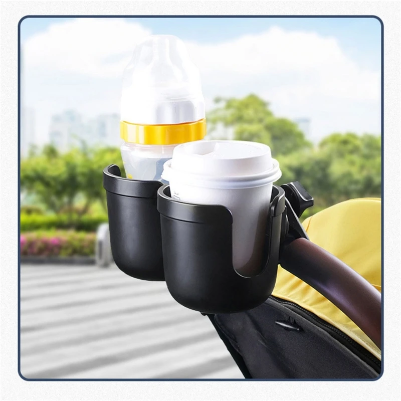 Portable Stroller Cup Holder Pushchair Beverage Holder Plastic Rack Durable