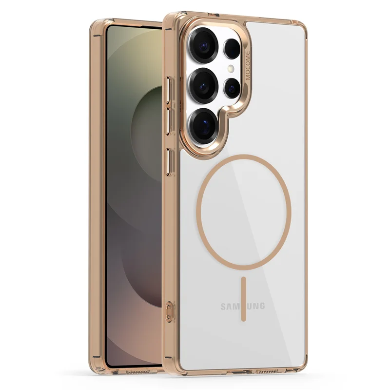 Кристально чистый магнитный чехол для Samsung Galaxy S25 Edge S22 S23 S24 S25 Ultra Plus A15 A16 A25 A35 A36 A55 A56 для Magsafe Cover