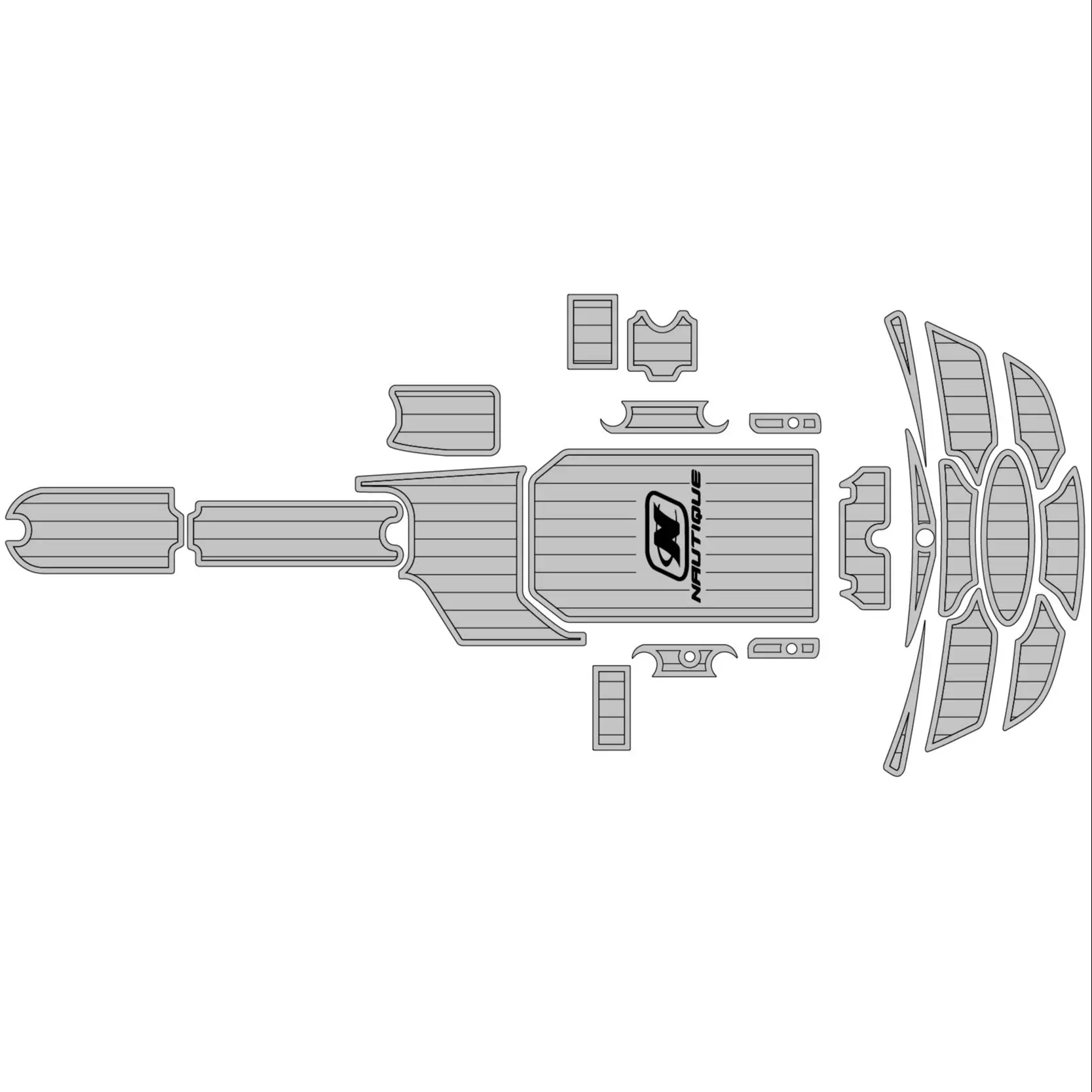 

2006-2009 Nautique 220 EVA Teak Deck Mat Cruise Deck Waterproof Floor Mat Self Adhesive Cruise Swimming Platform Cockpit Mat