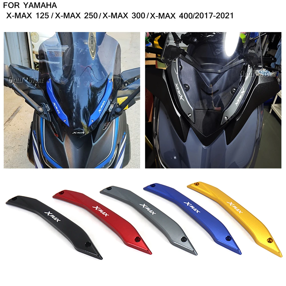 Motorcycle CNC Windshield Windscreens Bracket Bars Stent Adapt For Yamaha XMAX125 XMAX250 XMAX300 XMAX400 X-MAX 400/2017-2021