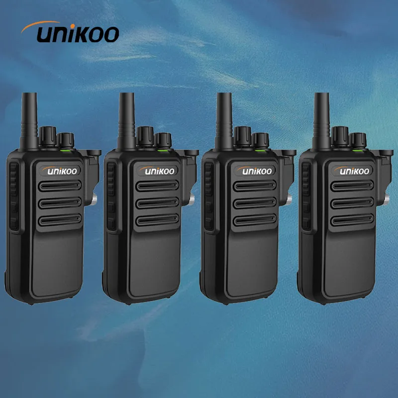 

4 PCS UNIKOO UK390W 5W Walkie Talkie 4pcs Long Range 3-5Km Powerful IP67 Waterproof VHF or UHF durable Two Way Radio Station