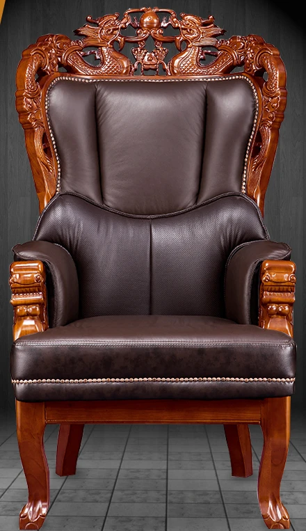 solid wood, four-legged executive ，2Boss chair,