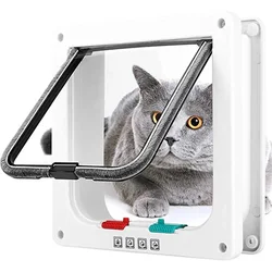 1pcs pet door, cat door, two-way access door, glass acrylic board, cat and dog house