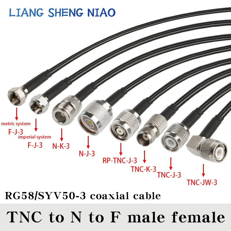 Rg58 Koaxialkabel tnc Stecker zu n Stecker Buchse Pigtail Koaxialkabel n zu tnc zu f Stecker Kabel leitung 0,3 M-30M