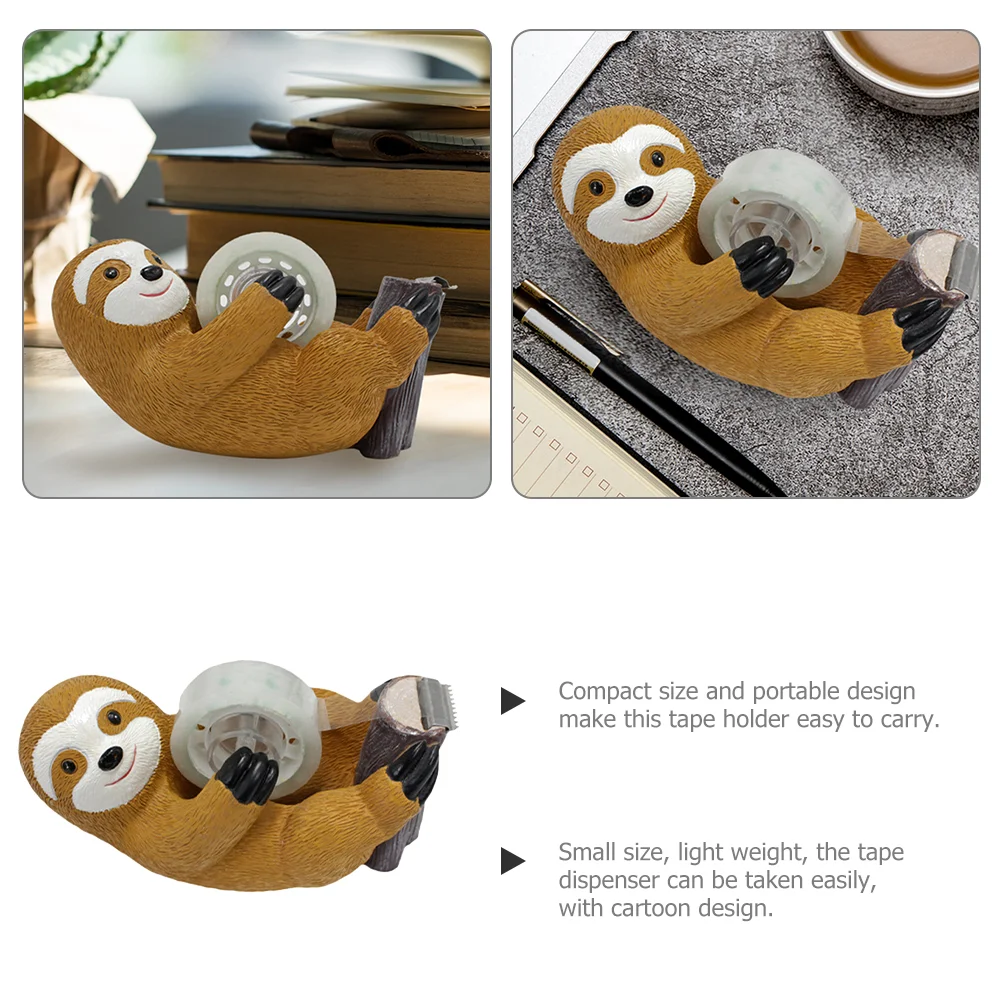 Tape Stand Sloth Small Office Desk Dispenser for Adhesive Portable Working