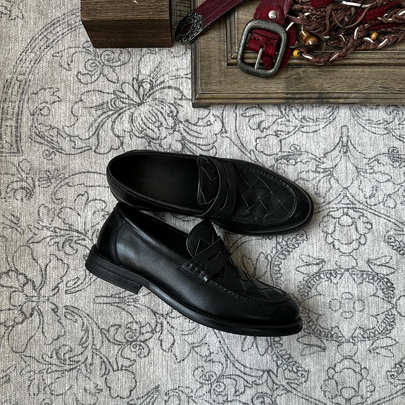 Mocassins de couro bovino de c - Formal Men Daily Wear Shoes avaliação e preço