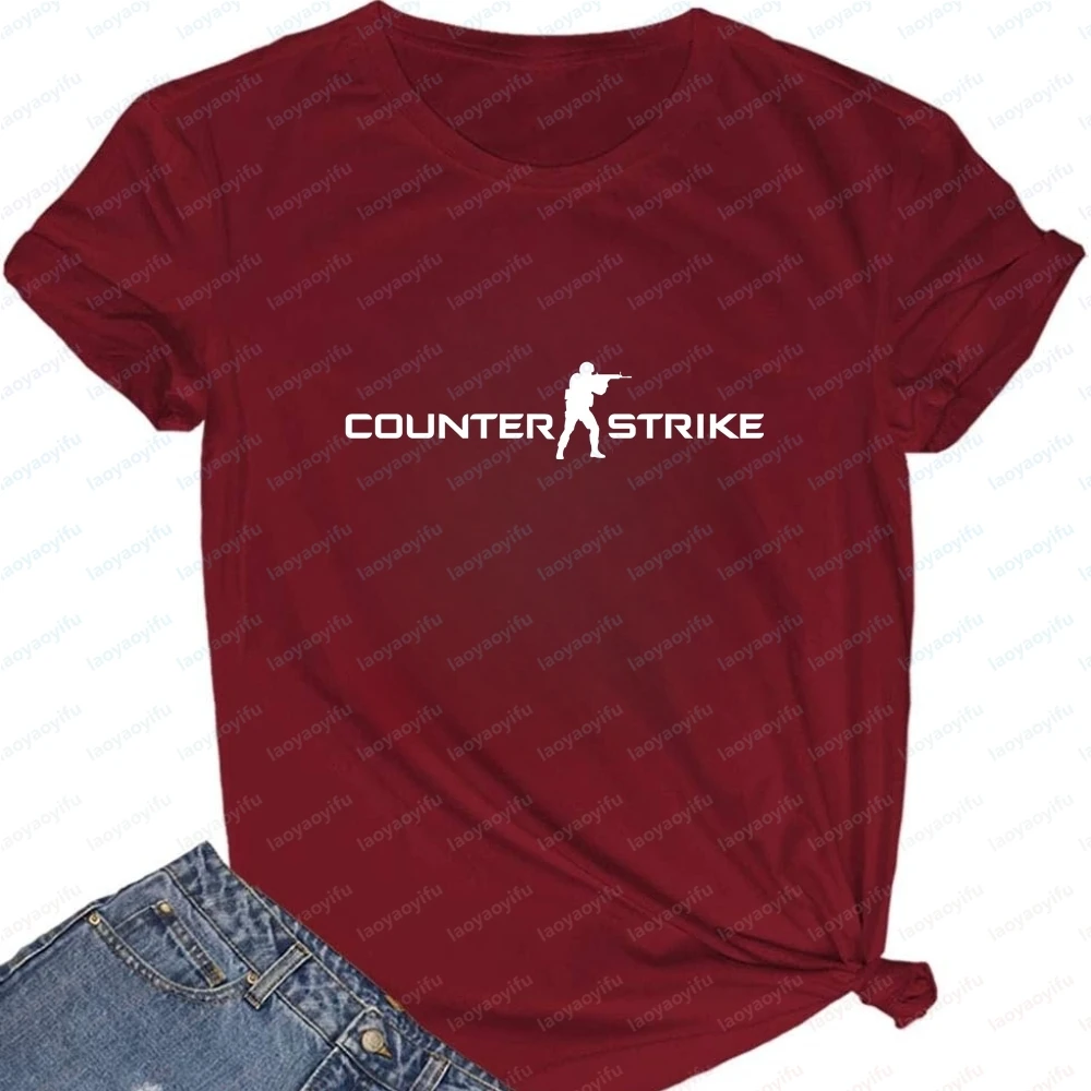 Game Counter Strike Trend Fashion Short-sleeved Men's and Women's Universal Shirt Pattern Pure Cotton T-shirt