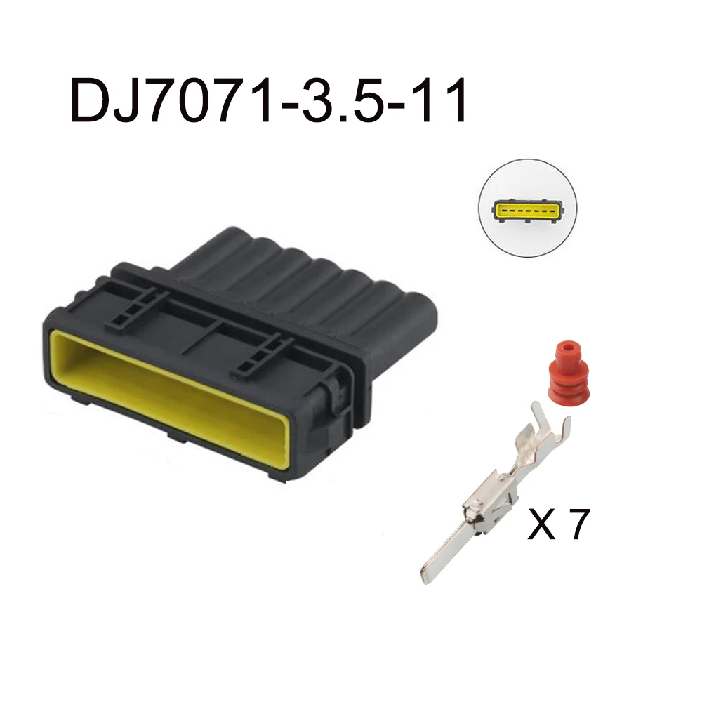 100Set DJ7071-3.5-11/21 auto Waterproof connector 7 pin automotive Plug famale male socket Includes terminal seal