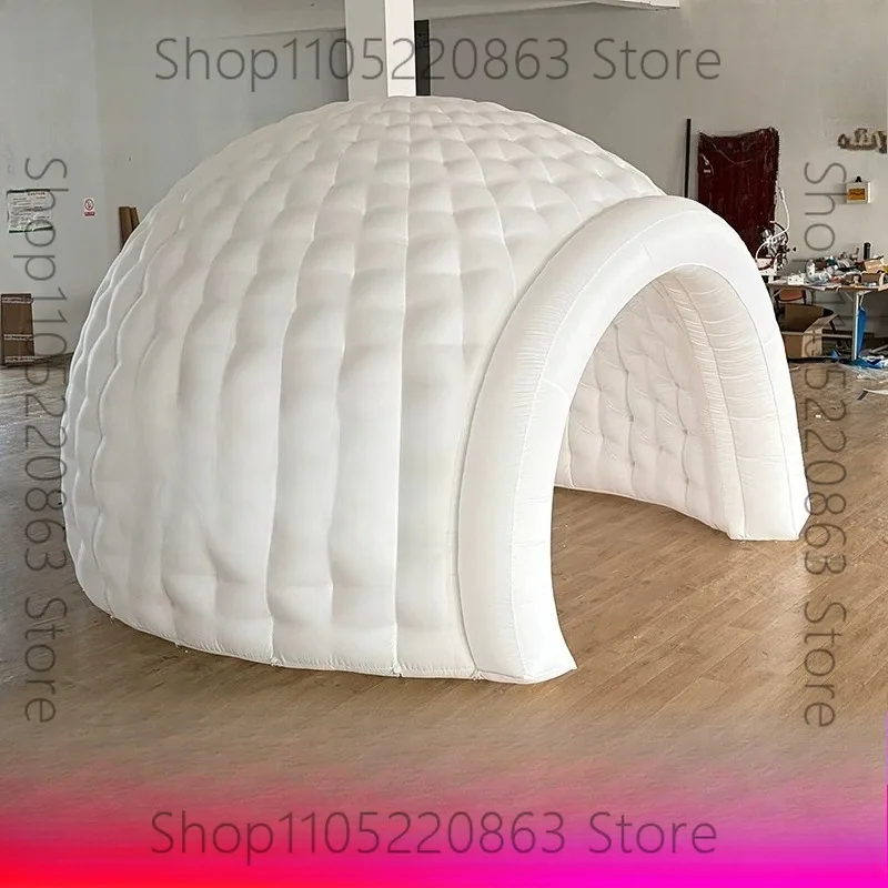 Inflatable camping tent Outdoor ultra-light double-layer cold-proof activity tent Quick opening equipment Round yurt tent