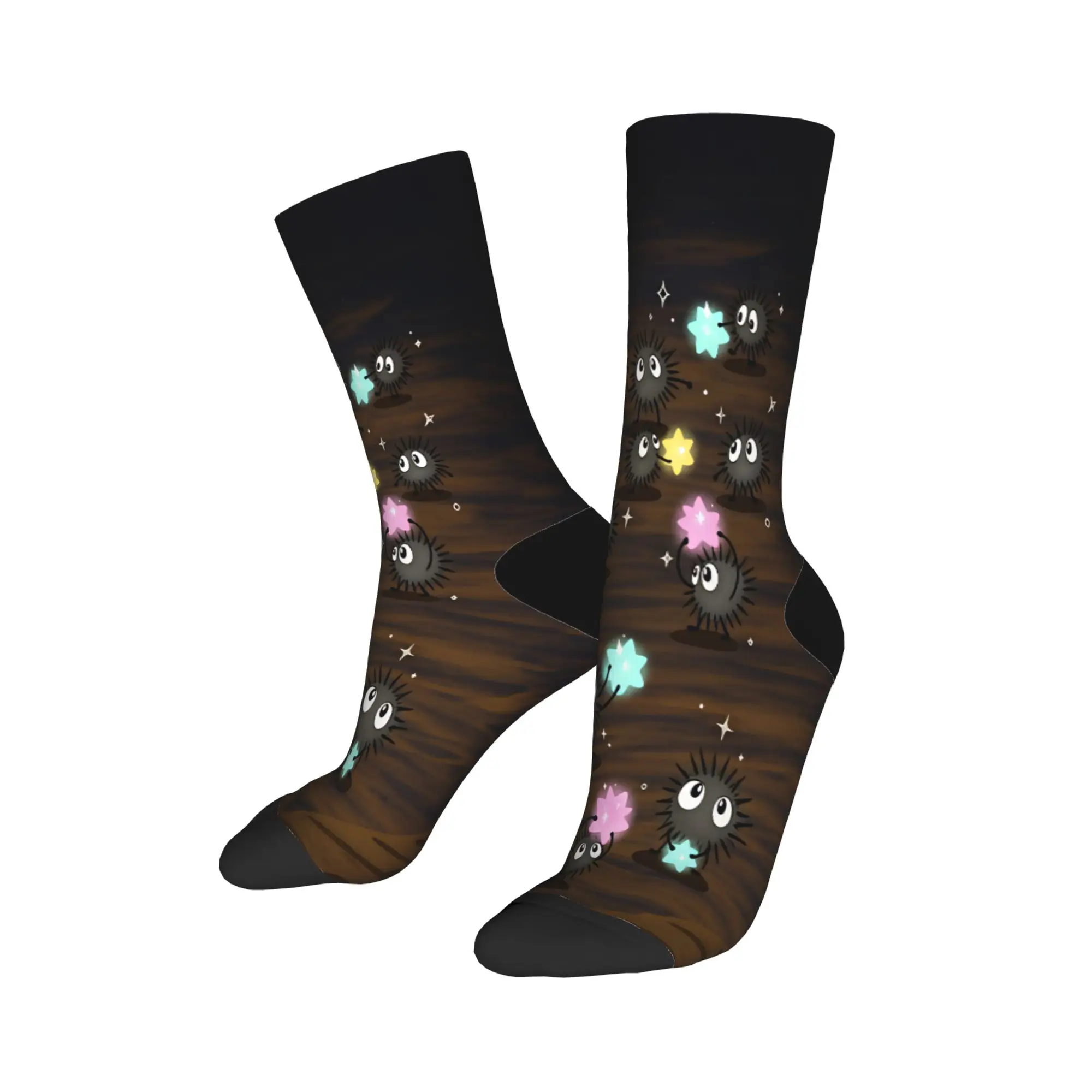 Soot Sprites M-Mononoked Socks  Non Skid Stockings Men Comfortable Outdoor Socks Spring Casual Graphic Socks