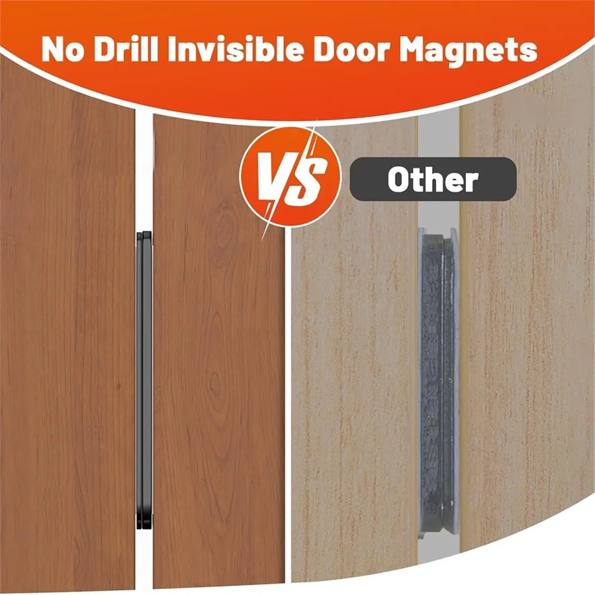 12 Pack Ultra Thin No Drill Magnetic Cabinet Door Catch Black, Ultra Thin Adhesive Magnets Drawer Catch