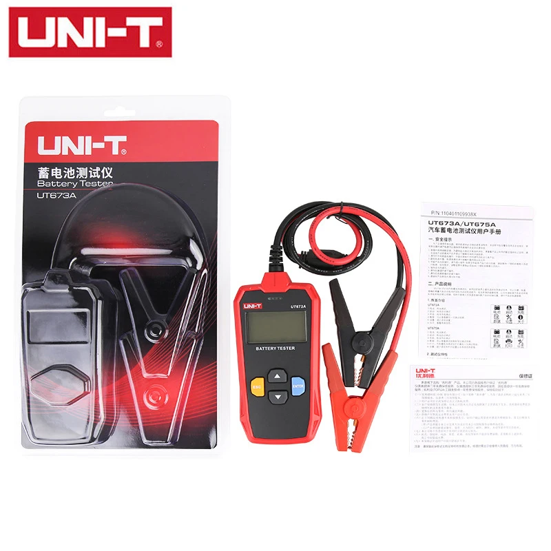 UNI-T UT673A UT675A Car Battery Tester Charger Analyzer 12V 24V Voltage Battery Test Car Battery Tester Charging Scanner Tool.