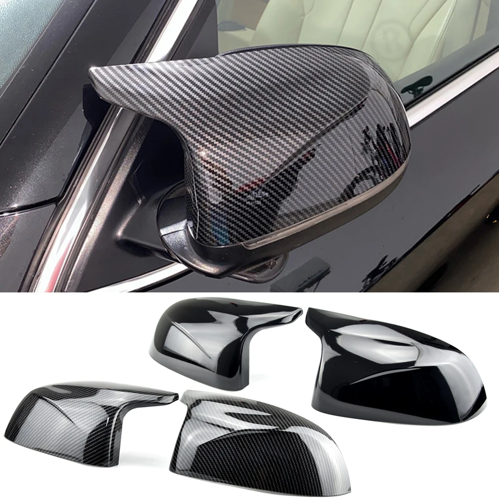 

Rearview Mirror Cover Cap Carbon Fiber Look Black for BMW F25 X3 F26 X4 F15 X5 F16 X6 2014-2018