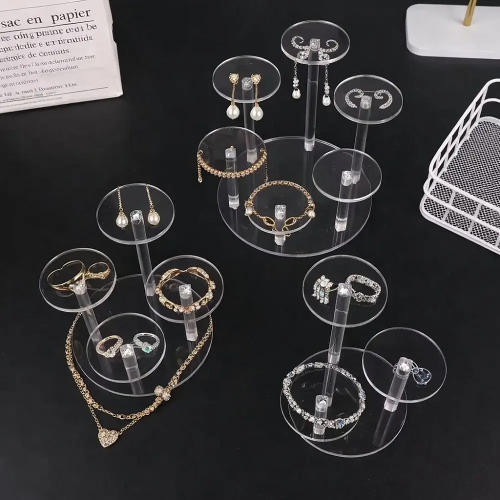 3/4/5 Positions Display Stand Transparent Acrylic Accessory Storage Holder Removable Jewelry Holder Rack Jewelry Display