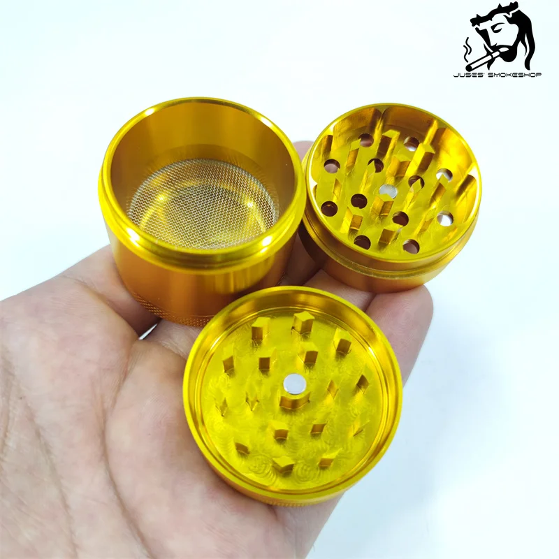 MOONSHADE Manual Grass Smoke Grinder Aluminum Alloy Spice Herbal Crusher 4 Layers 40mm Tobacco Grinders for Smoking Accessories