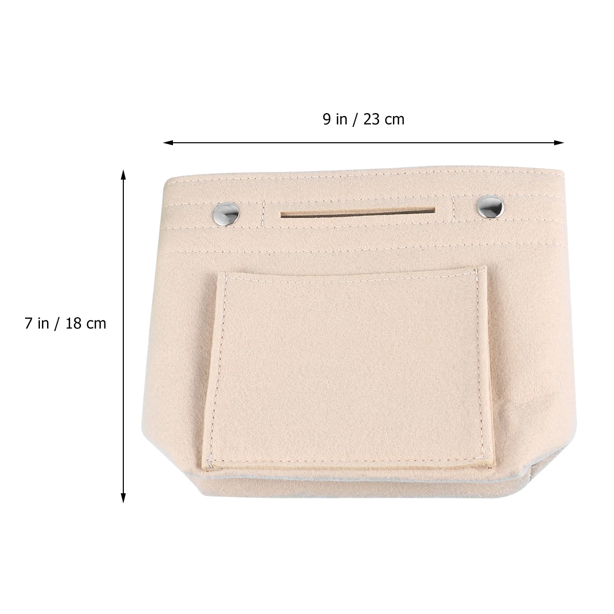 

Felt Bag Makeup Organizer Multi Pocket Storage Women Handbag Travel Work Insert S Beige Thick Fabric Fits Different