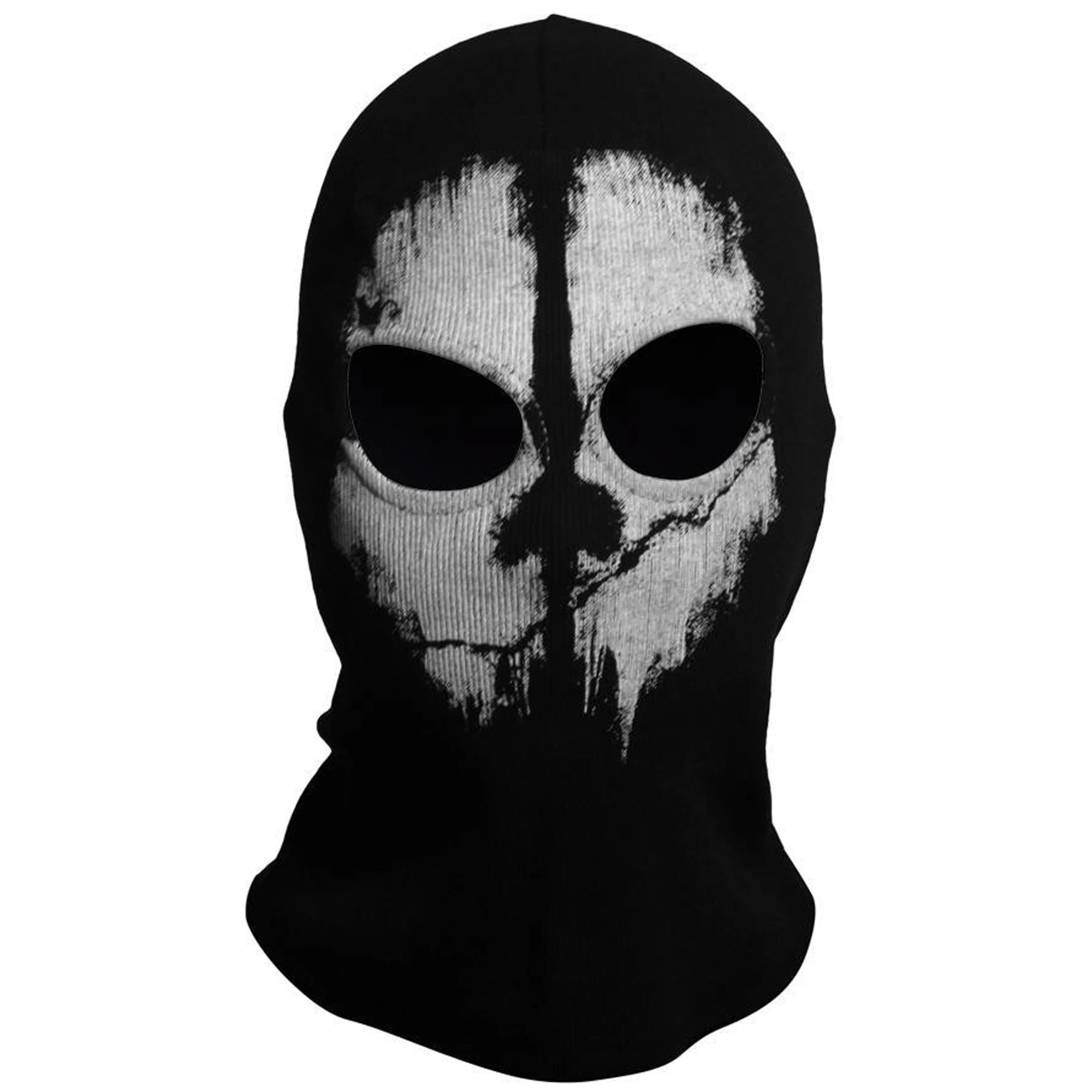 Black Cotton Balaclava Ghost Skeleton Mask Skull Ski Headwear Scarf Hood Motorcycle Helmet for Outdoor Motorcycle Hiking