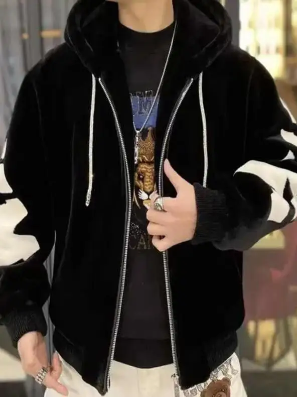 

Мужская осенне-зимняя куртка с капюшоном на подкладке Fce, приталенная повседневная универсальная модная верхняя одежда, ветрозащитная длинная молния C...