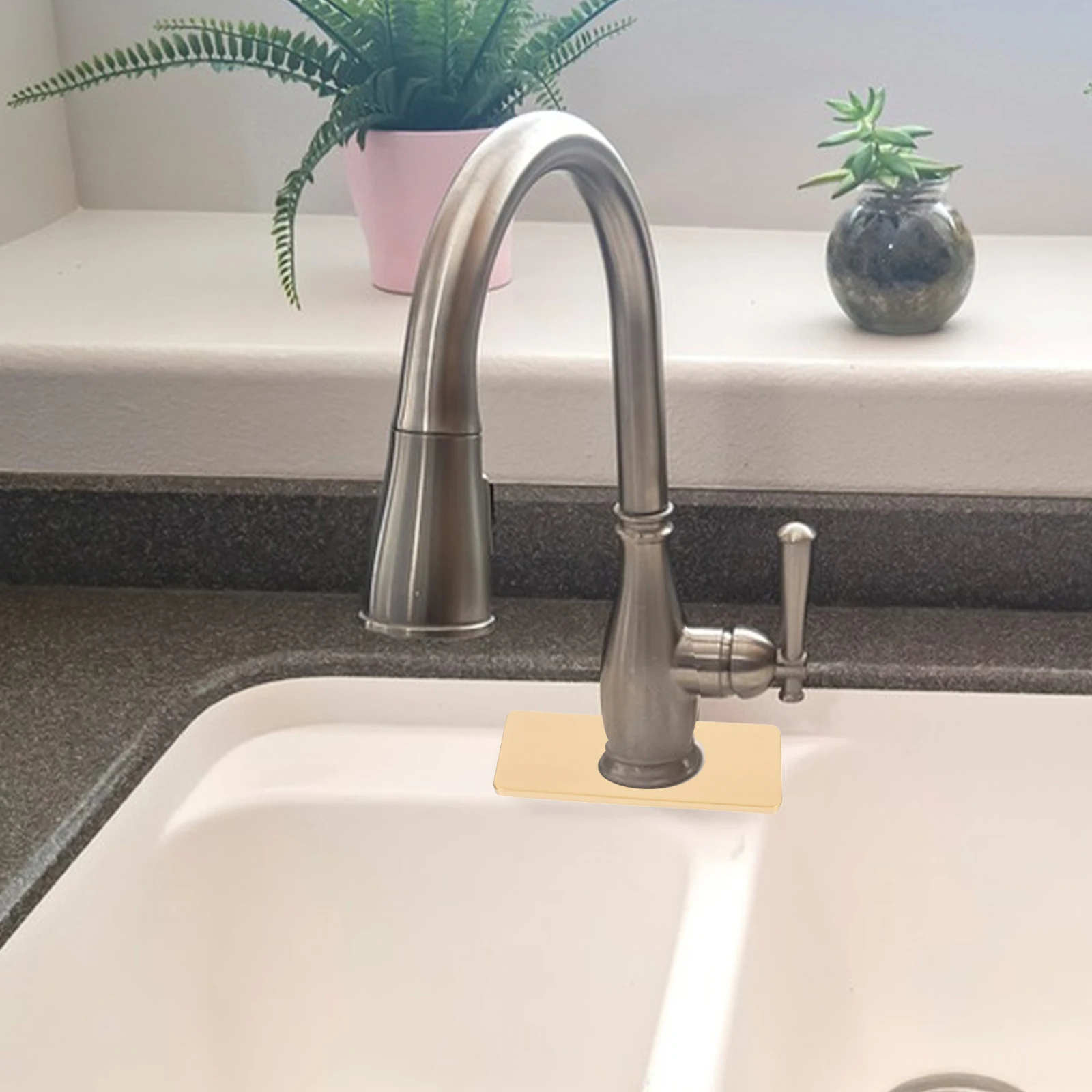 

2 Pcs Faucet Decorative Base Plate Hole Cover Bathroom Sink Covers 304 Stainless Steel