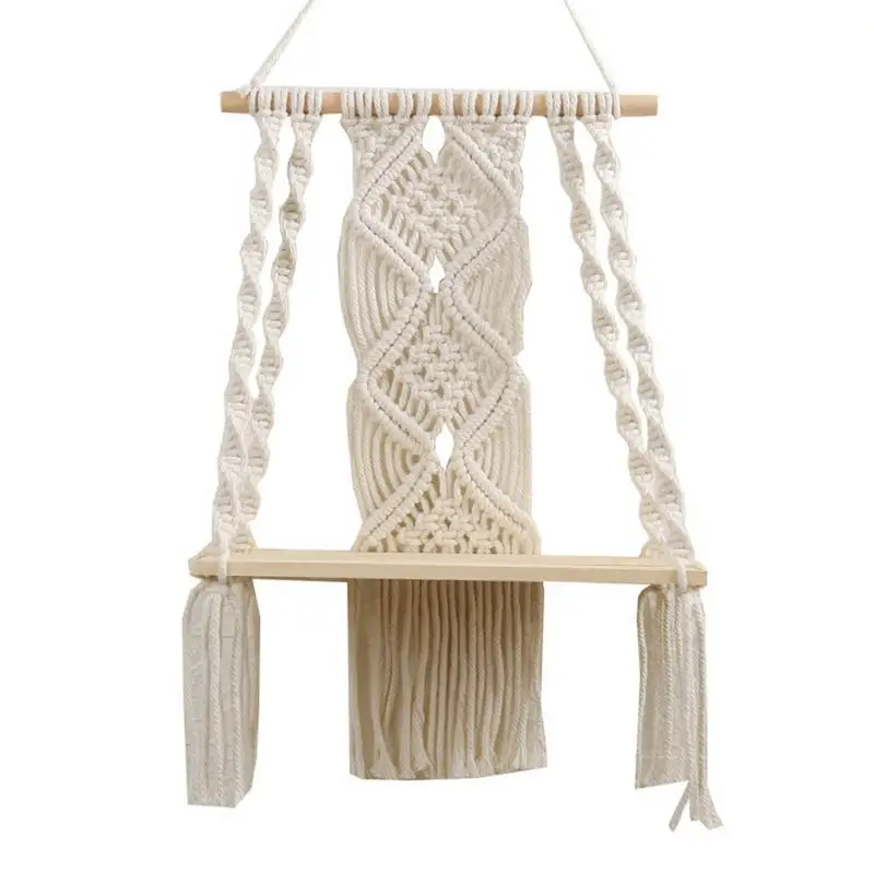 Plant Tapestry Wall Hanging Boho Decor Handwoven Macrame Tassels Home Wall Decoration Shelf DIY Home Decor Vintage Retro New