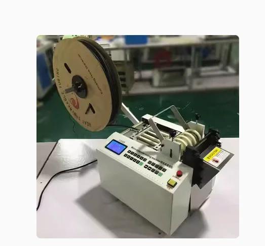 HR-100 automatic computer tube cutting machine, Heat shrinkable casing PVC casing, silicone tube, PE pipe cutting machine