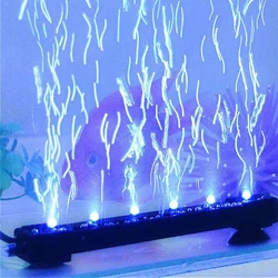 Aquarium LED Bubble Light Colorful Light Fish Tank Submersible Light Lamp Waterproof Underwater LED Lights Submersible Light