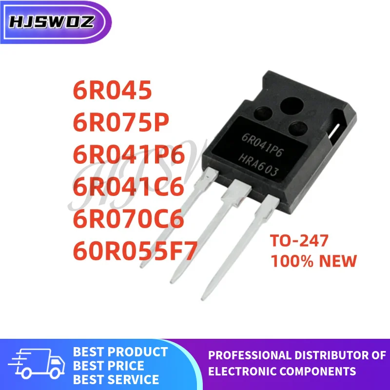 

5 шт./ 6R045 6R075P 6R041P6 6R041C6 6R070C6 60R055F7 IPW60R045CP IPW60R075CP IPW60R041P6 IPW60R041C6 IPW60R070C6 IPB60R055CFD7