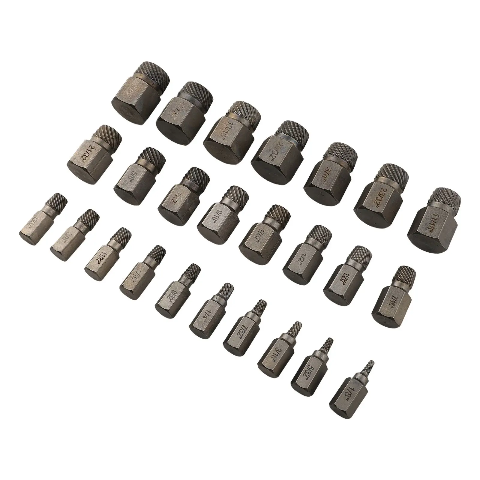 Swift and Effective Screw and Bolt Removal 25pcs MultiSpline Screw Extractor Set with Hex Head Bit Socket Wrench