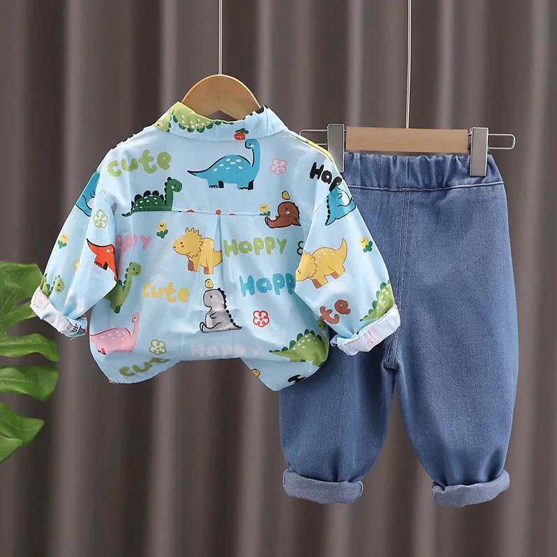 New Autumn Baby Clothes Set Children Boys Cartoon Shirt Pants 2Pcs/Sets Toddler Clothing Infant Casual Costume Kids Tracksuits