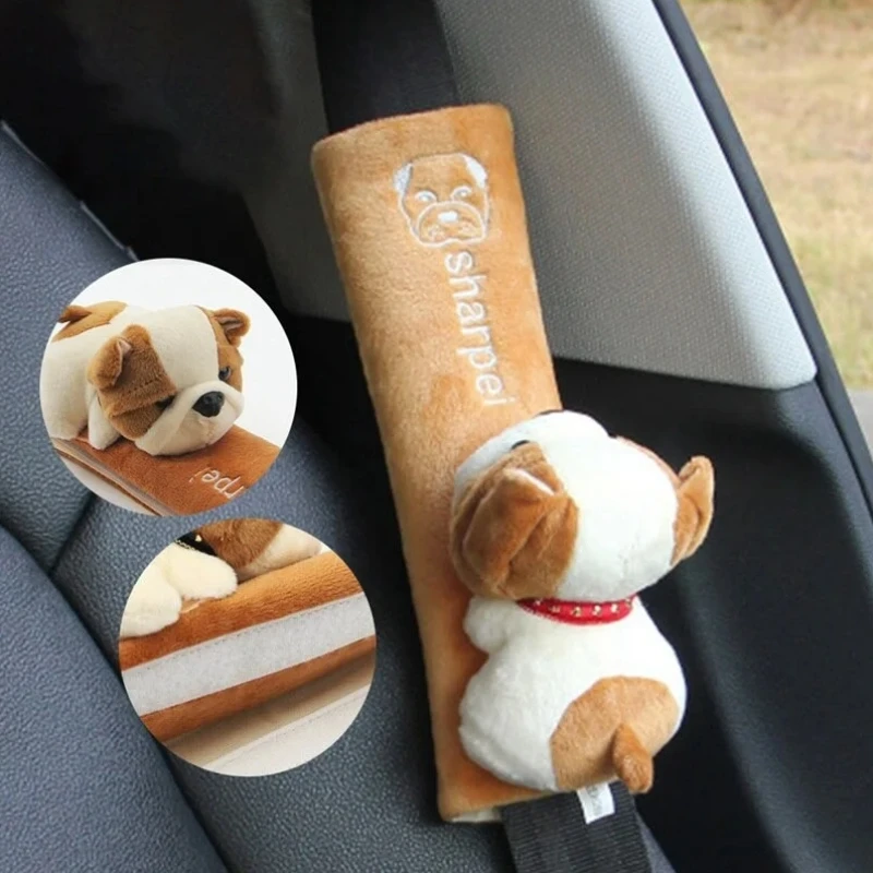 Cute Animal Seat Belt Accessories Car Seat Belt Pads Universal Strap Pad Cushion Cover Car Belt Protector Safety  Cover