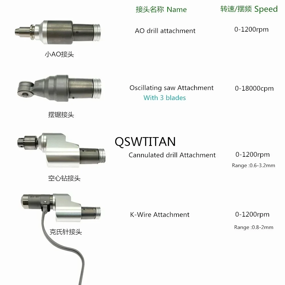 QSWTITAN Multifunctional Mini Drill Electric Bone Drill Sagittal Saw set Veterinary Orthopedic Instruments