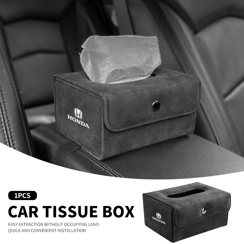 Car Tissue Box Holder Car Center Console Armrest Napkin Box For Honda Civic Odyssey HR-V City Accord Jazz Car Accessories