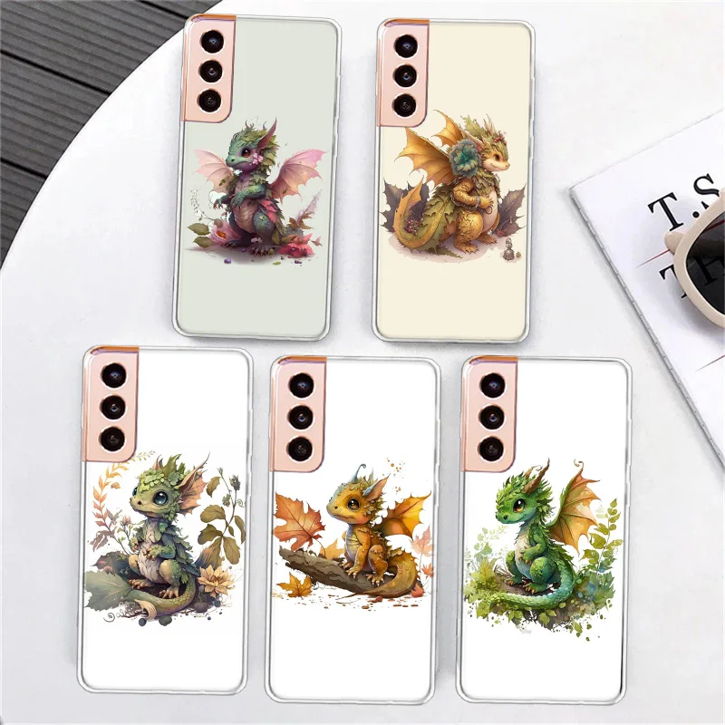 Cute Mythical Dragon Phone Case For Samsung A34 A54 Galaxy A02S A12 A22 A32 A42 A52 A52S A72 A71 A51 5G A41 A31 A21S A11 A01 M11