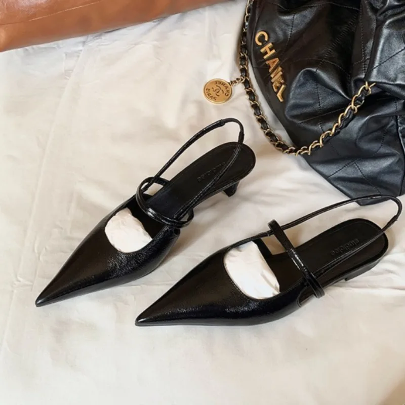 

New Women's Shoes Elegant French High Heeled Sandals for Woman Exquisite Pointed Tip Casual Shoes Designer Shoes Sandalias Mujer