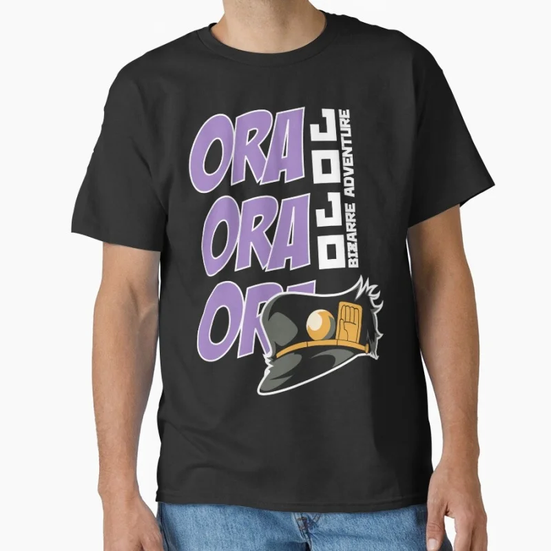 

ora ora 0812 JoJo's Bizarre Adventure Anime Gift t shirt Manga JJBA Cartoon printed Graphic Clothes Y2K clothing All size Tops