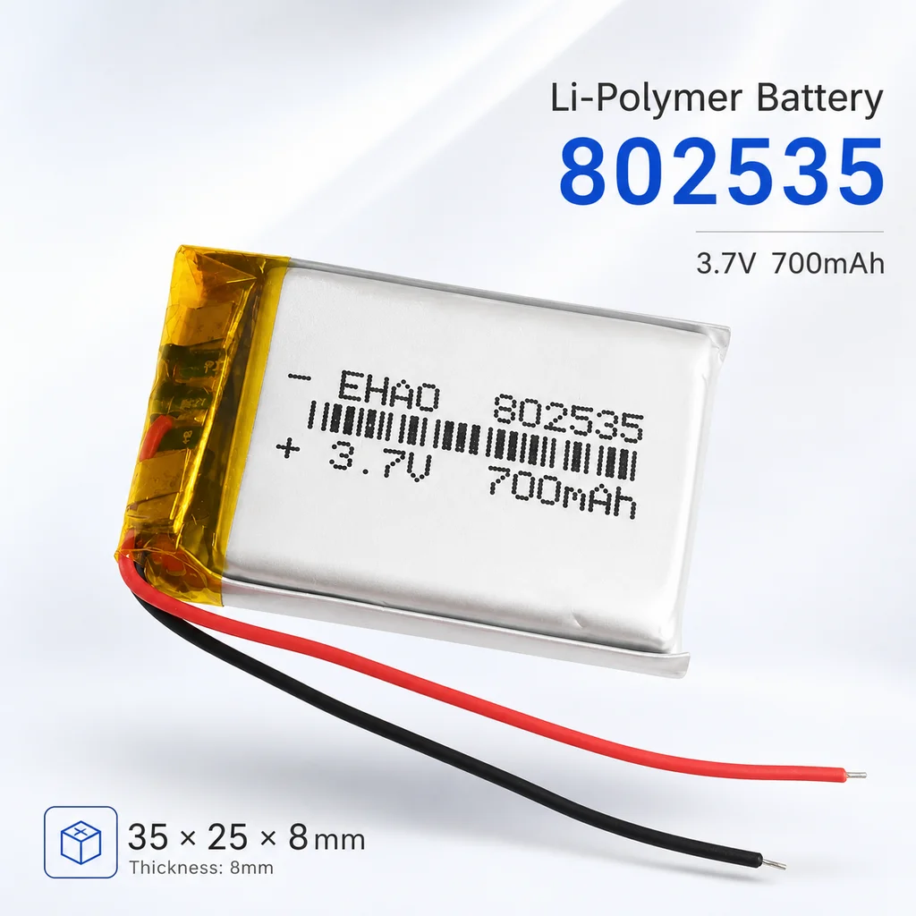 Lithium Polymer Battery 802535 3.7V 700mAh Rechargeable LiPo Cell Replacement For GPS MP3 Camera Smart Watch DVD