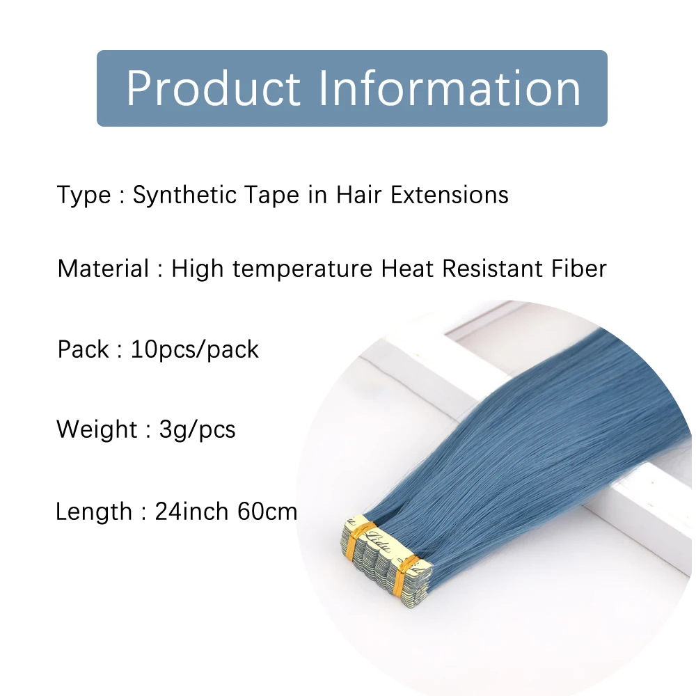 Synthetisches Klebeband in Haar verlängerungen glattes Haar Mini Tape ins unsichtbare Klebeband in Haar verlängerung 10 teile/paket