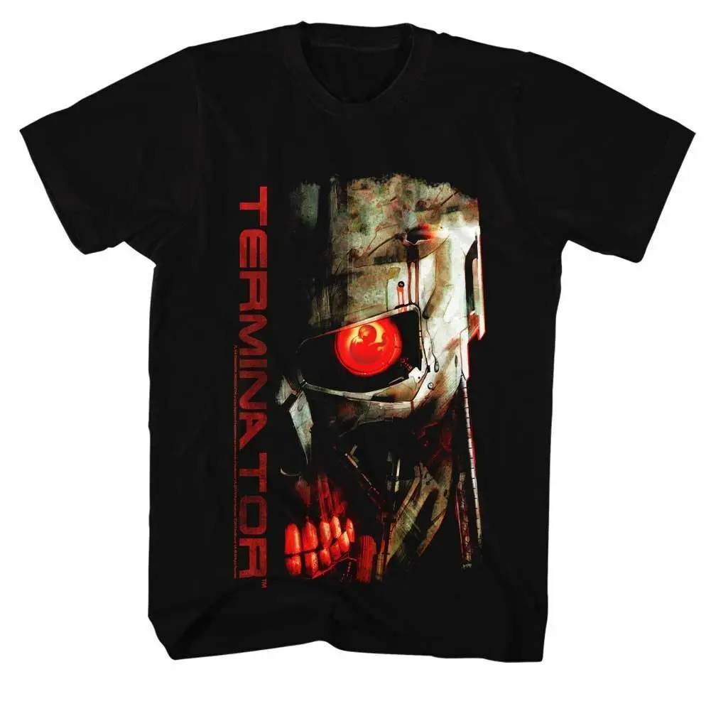 Terminator Red Eye Black Adult T Shirt