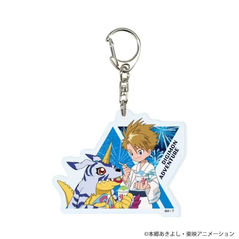 

6cm Digimon Adventure Acrylic Keychain Pendant Bag Car Keychain Cell phone Pendant present Firend Festivals Gifts