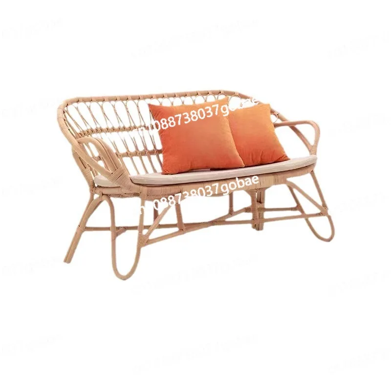 

Rattan sofa rattan chair light luxury simple single double three real rattan sofa casual chair