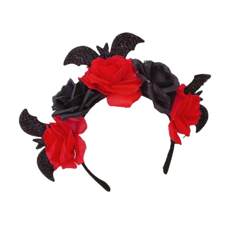 Masquerades Punk Flower Headband Halloween Party Witch Cosplay Costume Headwear