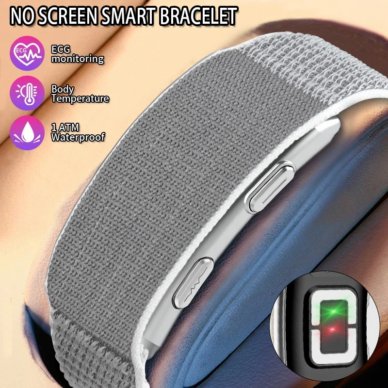 New Fitness Smart Bracelet ECG Body Temperature Blood Pressure Blood Oxygen Sleep Monitor Sport Activity Tracker For iOS Android