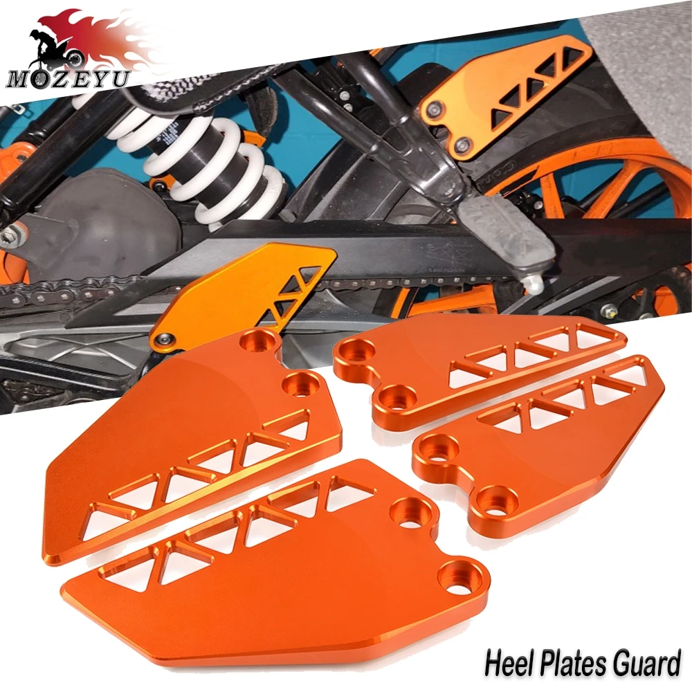 

For KTM Duke 125 200 250 390 duke 2017 - 2022 2023 2024 Motorcycle Accessories FootPeg Footrest Rear Heel Plates Guard Protector