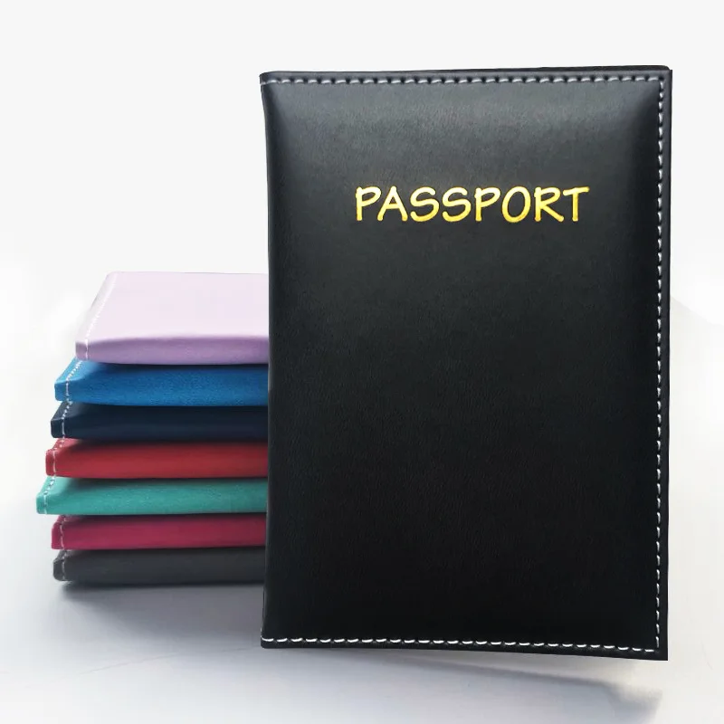 Funda de cuero PU para pasaporte, accesorios de viaje, BILLETERA, Protector