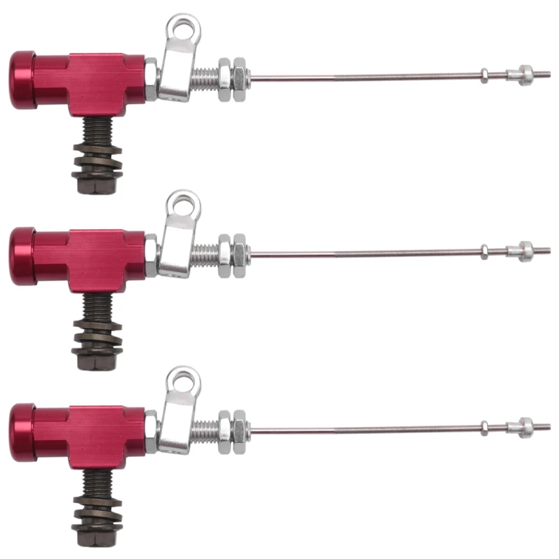 

3X Motorcycle Hydraulic Clutch Master Cylinder Rod Brake Pump M10X1.25Mm Aluminum Red