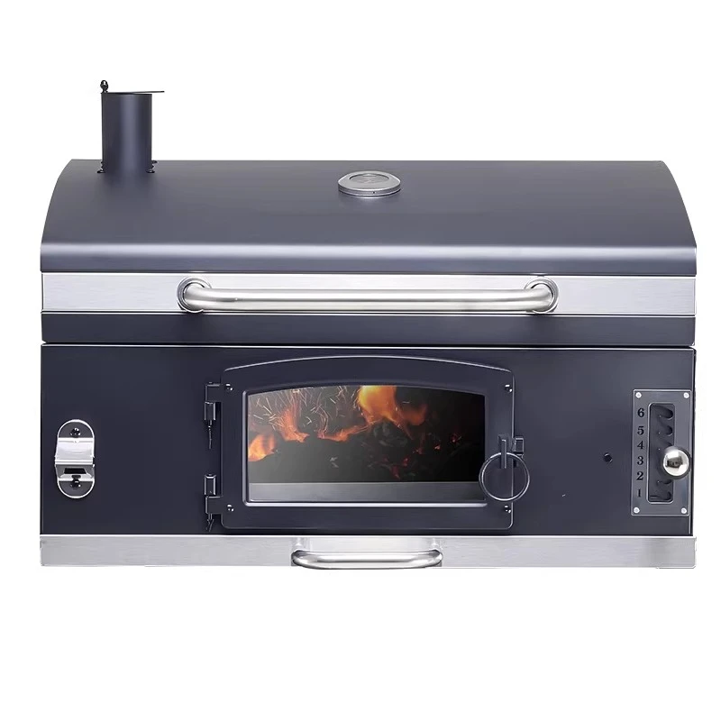 Built-in Charcoal Grill, Outdoor Patio Stew Grill, Carbon Grill, American Grill Black