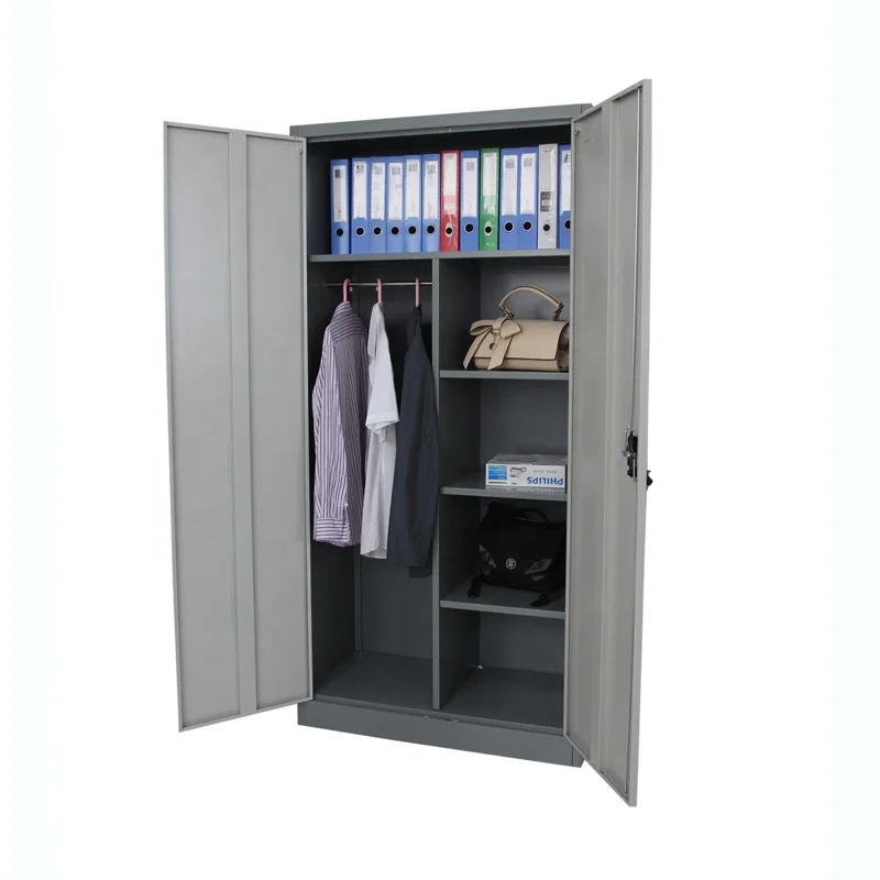#￥forKnock Down Structure Office Use Clothes Steel Cupboard Design Metal Cabinet